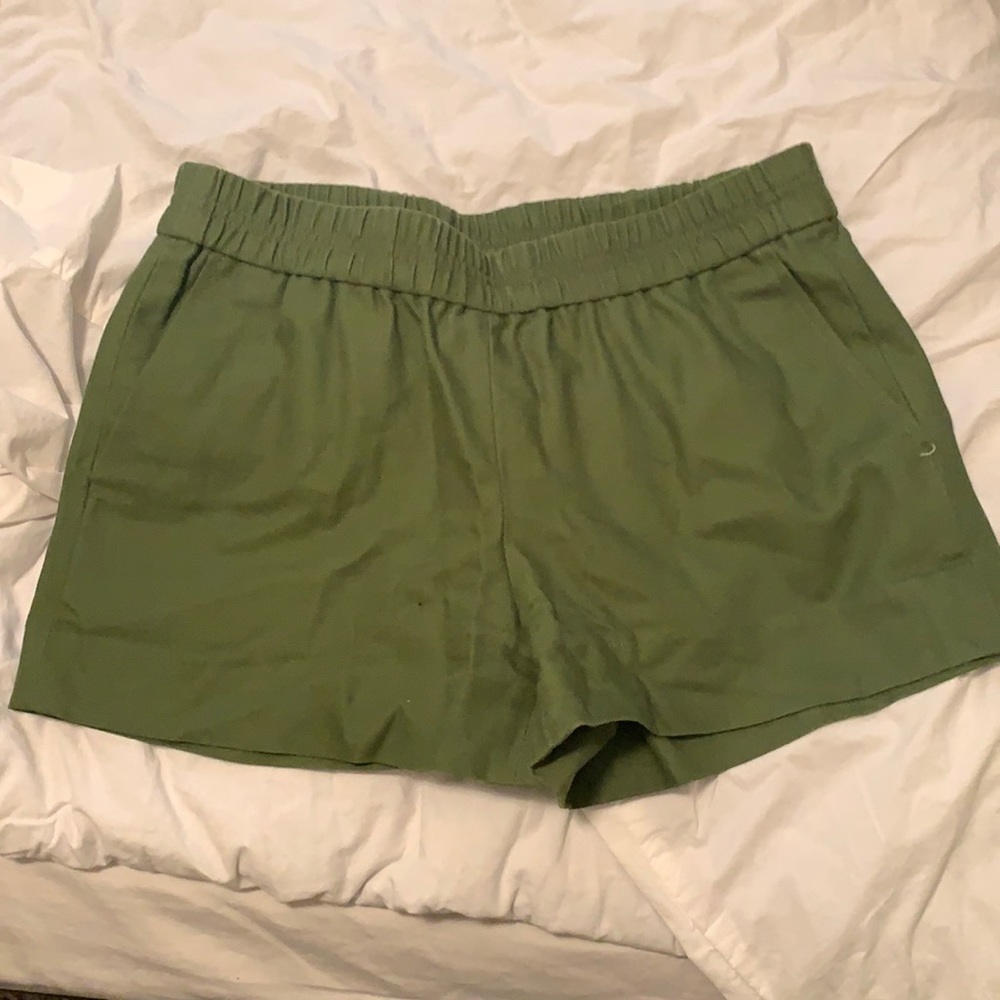 J crew army green short